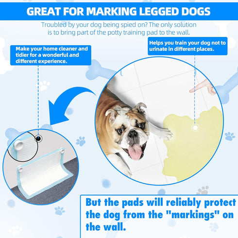 (4-Pack) Potty Training Pad Magnetic Holder Compatible with Any Size of Puppy Pee Pads Perfect for Leg-Lifting Marking