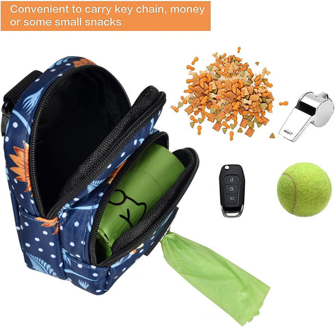 Petmolico Dog Poop Bag Holder Treat Pouch for Dog Leash, Dog Waste Bag Dispenser Treats Storage Holder Training Pouch