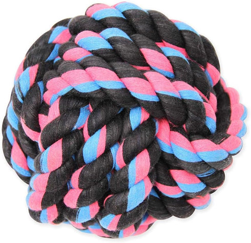 Mammoth Flossy Chews Monkey Fist Ball, Premium Cotton-Poly Rope Ball Toy for Small to Medium Dogs
