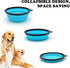 2-Pack Small Dog Travel Bowl, Collapsible Bowls for Dogs, Foldable Cat Water Bowl, Portable Pet Feeding Watering Traveling Dish (Pink & Light Blue)