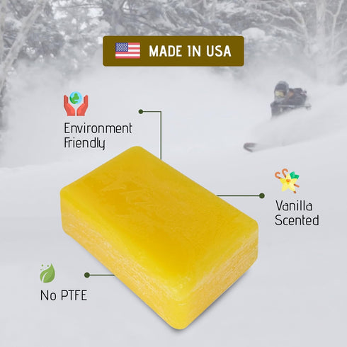 ZUMWax Iron-On Ski/Snowboard Wax, 140g, WARM Temp, Eco-Friendly, Made in USA, PFAS-free, Secret Vanilla Scent