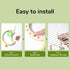 Natural Bird Swing - Moon-Shaped Parrot Perch with Bell and Cork Toys, Spinning Wooden Stand for Parakeets, Budgies