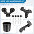 Kayak Track/Rail Mount Accessories, Hardware Kit with Convertible Knobs, T Bolts, Track Nuts, and Screws