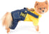 SELMAI Dog Outfits for Small Dogs Boy Girl Spring Shirts Denim Bib Pants 2 Pockets Jumpsuits One Piece Apparel for Cats Puppies Chihuahua Clothes Adorable Overall for Medium Pet 4 legs AutumnYellowXL
