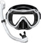 Snorkeling Gear for Adults, 180° Panoramic View Snorkel Mask Set, Anti-Fog Anti-Leak Diving Mask