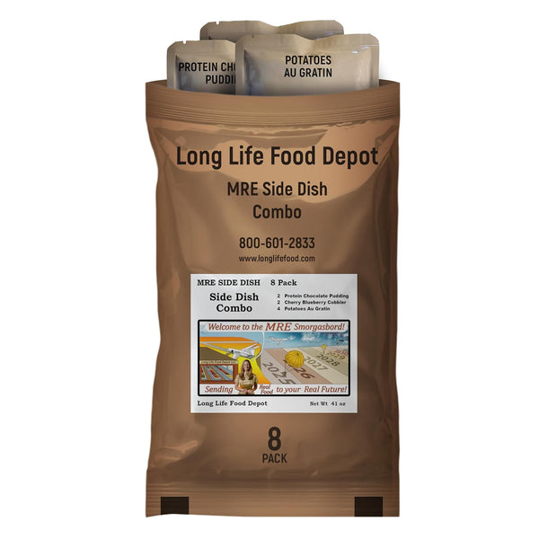 Long Life Food Depot MRE Side Dish Combo (8-Pack) Long Shelf Life 2024+ Production Dates by