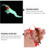 5pcs Operitacx Luminous Multi- Shrimp Lures PVC Fishing Baits Realistic Simulation Shrimp Lures for Freshwater