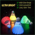 LED Badminton Shuttlecocks, Colourful Lighting Birdies, Plastic Nylon Shuttlecock, Glow in The Dark Birdie Balls (4/5/6