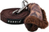 Puppia Kovo Winter Dog Leash, Fashionable Walking Training Leash for Small and Medium Dogs, Brown, Large