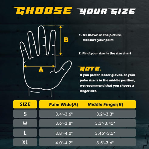 FREETOO Full-Finger Workout Gloves for Men, Padded Gym Gloves with Excellent Grip and Palm Protection