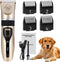 Olnverath Dog Grooming Clippers - Low Noise Rechargeable Electric Cat Shaver Shears for
