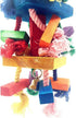 alfyng Bird Parrot Knots Block Tearing Chewing Toy, Multicolored Wooden Toy for Macaws, Cockatoos, African Grey