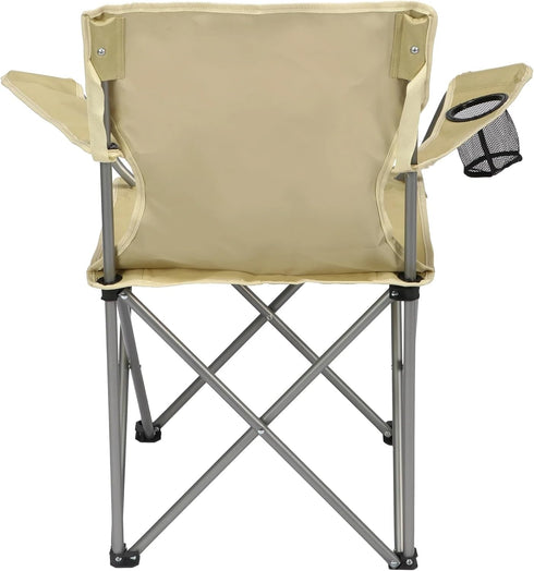 Generic Quad Folding Camp Chair with Cup Holder (Red)