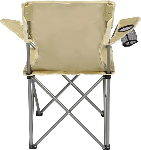 DUNMWAZ Quad Folding Camp Chair with Cup Holder (Royal Blue)
