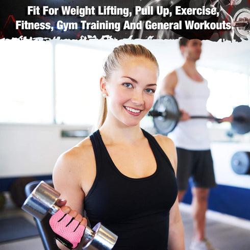 Geyoga 2 Pairs Workout Gloves Adjustable Weight Lifting Gym Exercise Training Breathable Workout Gloves with Full Palm
