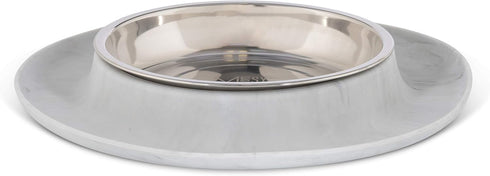 Messy Cats Single Silicone Feeder - Anti-Slip Non-Skid Cat Food Bowl, 1.75 Cups (Marble)