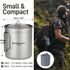 Odoland Titanium Camping Cookware Set: 420ML & 750ML Pot with Lid, Spork - Lightweight for Backpacking, Hiking, Picnic