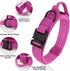 Tactical Dog Collar with Heavy Duty Metal Buckle and Handle for Dog Training, Pink, M