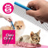 Greyhound Comb for Dogs & Cats, Oval Handle, Metal Comb with Stainless Steel Pins, Detangling Grooming Tool