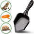 SunGrow Reptile Litter Scoop, Pointed Edge Shovel for Cat & Chicken Coop, Black, 1 Pc per Pack