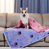 1 Pack 6 Blankets Dog Cat Soft Fluffy Fleece Pet Blanket, Warm Cute Print Design, Large 41"x31"