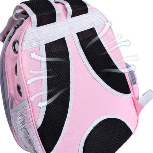 Pink Bird Backpack Carrier - Airline-Approved Pet Bubble Carrier for Birds, Ventilate Transparent Space Capsule