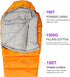 Mummy Sleeping Bag 14-59 ?, 3-4 Season Warm & Cool Weather Lightweight Washable for Outdoor Camping Hiking Travel