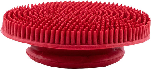 Paw Brothers Soft Rubber Curry Brush for Dogs, Gentle Bristles for Grooming, Red, 2.8 Inch, Reducing Shedding