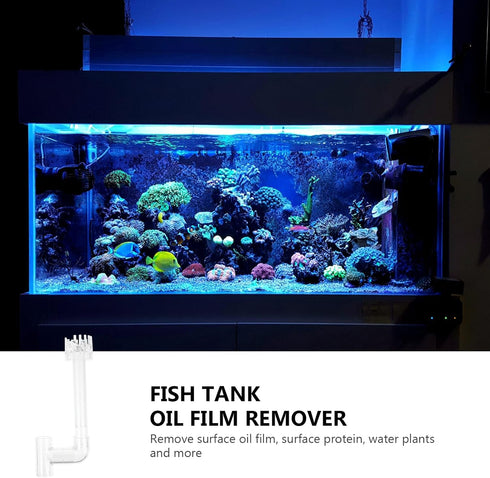 POPETPOP Aquarium Surface Protein Skimmer, Oil Skimmer Pipe for Planted Tank Small Aquarium Filter