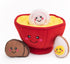 ZippyPaws Burrow Food Buddies Ramen Bowl - Colorful Interactive Dog Toys for Boredom, Hide and Seek Plush Puzzles