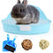 Hamiledyi Small Rabbit Litter Box for Cage - Triangle Potty Trainer Corner Bunny Toilet for Dwarf Holland Lop Rodent