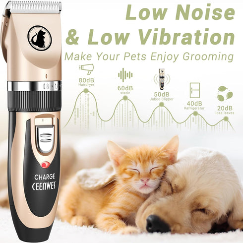 Trimmer Trimmer Ceenwes Dog Clippers Low Noise Pet Clippers Rechargeable Cordless Grooming Tool Professional Dog Hair