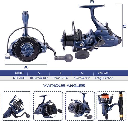 Sougayilang 12+1BB Spinning Fishing Reel for Saltwater and Freshwater