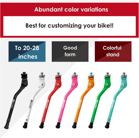 GORIX Bike Kickstand Side Road Mountain Bicycle Adjustable Portable (GX-KC22AAJ-Z)