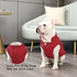 2 Layers Fleece Lined Warm Dog Jacket - Soft Windproof Medium Dog Coat for Winter (Red XL)