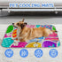imiBBWQu Summer 27" 22" Cooling Pad Colorful Easter Eggs Dog Cooling Mat Pad Washable Dog Cat Pet Bed Outdoor Beds