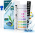 125 Aquarium Test Strips 7 in 1 for Freshwater and Saltwater with Test Tube & Thermometer