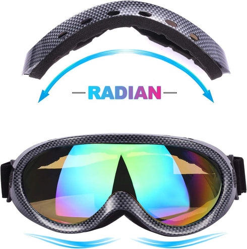 Ski Goggles Pack of 2 for Kids, Youth, Boys & Girls, Men, Snowboard Goggles