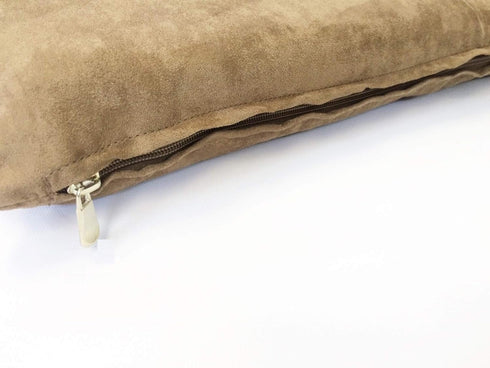 Luxurious Comfort Pet Dog Bed External Cover, COVER ONLY, for Small and Large Dogs, Suede, Brown, 36"x29" (34"x27"x3")