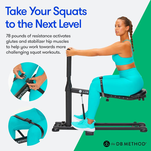 The DB Method DreamBand Pro Squat Resistance Band, Low Impact Workout Exercise Bands for Home Gym, Glute Activation