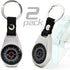 Keychain Pocket Compass Equipment, 2 Pack Military Survival Mini Metal Waterproof Compass for Hiking