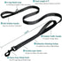 Dog Leash 6ft Long - Traffic Padded Two Handle - Heavy Duty - Double Handles Lead for Training Control - 2 Handle Nylon Leashes for Large Dogs or Medium Dogs - Reflective Leash Dual Handle (Black)
