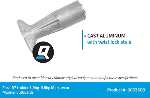 Quicksilver 30635Q3 Cast Aluminum Twist-Lock Style Marine Fuel Line Connector