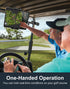 GDZN Golf Cart Tablet Holder, Heavy Duty Square Clip Mount for EZGO/Club Car/Yamaha, 360° Rotatable Stand