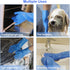 Pet Grooming Gloves, Yintoper Dog Washing Gloves - High-Density Teeth, Heat Resistant Silicone Cat Hair Remover, Blue