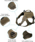 EXCELLENT ELITE SPANKER Tactical Dog Harness Vest, Adjustable No Pull Harness for Small Medium Large Dogs