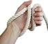 Heavy Duty Rope Dog Leash - 5 ft, Durable Cotton & Comfortable for Medium & Large Dogs - White Wedding Leash