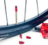 Red Aluminum Presta Valve Caps for Bike Tire Valve Stem Covers, Fit Presta/French Valves (4 Pack)