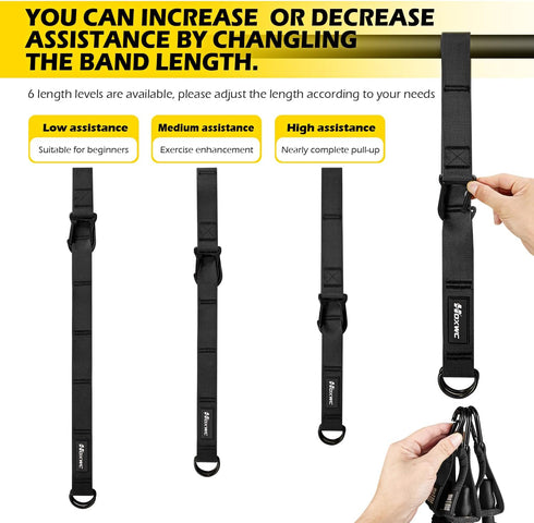 Pull Up Assistance Bands, Adjustable Heavy Duty Resistance Band for Home Fitness, 3 Pull Up Bands