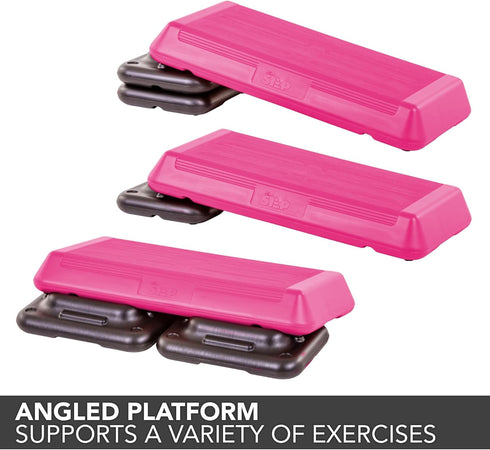 The Step Circuit Size Aerobic Platform - Adjustable Steppers for Home Workout, Stair Stepper for Exercise